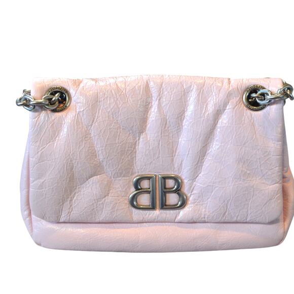 Balenciaga Monaco Mini Shoulder Bag in Rose Pink - Picture 4 of 11